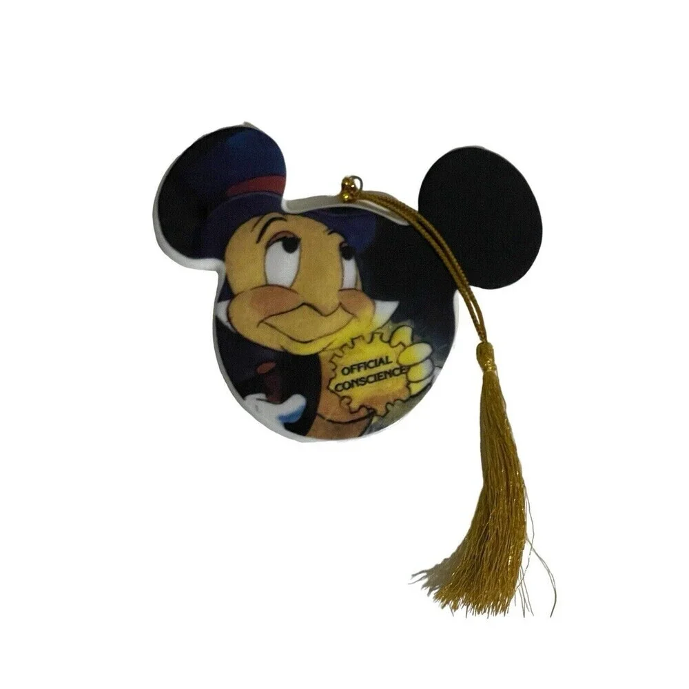 Rare Jiminy Cricket Pinocchio Christmas Ornament Porcelain Mickey Mouse Ears